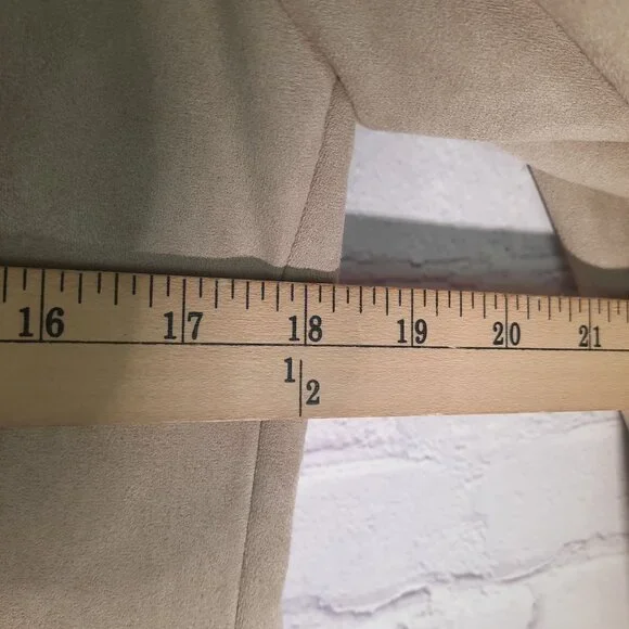 VS2 By Vakko Faux Suede Fringe Open Jacket - Picture 9 of 12